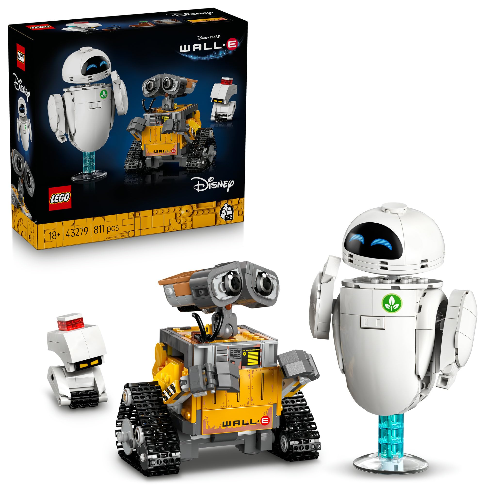 LEGO Disney & Pixar WALL-E & EVE Toy, Birthday Gift, Building Blocks, Men & Women, Space, Disney Merchandise, 43279
LEGO Disney & Pixar WALL-E & EVE Toy, Birthday Gift, Building Blocks, Men & Women, Space, Disney Merchandise, 43279