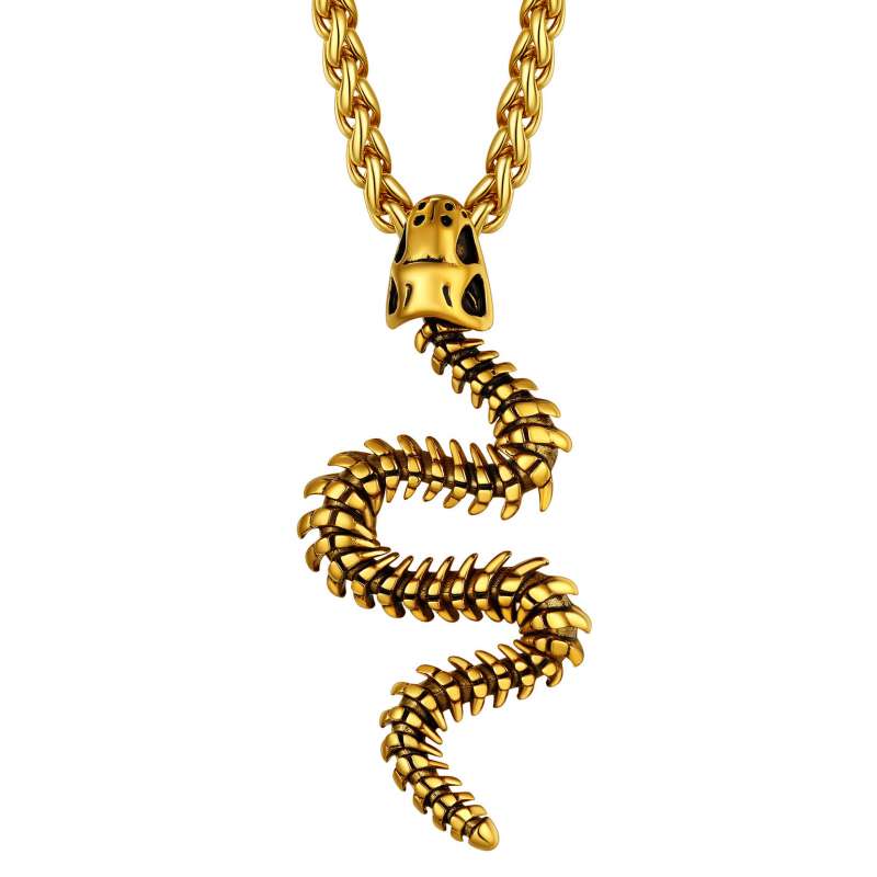 U7 Stainless Steel Multiple Designs Snake Necklaces 3D Python Snake Skull Bones Scales Infnity Loop Unisex Gothic Punk Jewelry
U7 Stainless Steel Multiple Designs Snake Necklaces 3D Python Snake Skull Bones Scales Infnity Loop Unisex Gothic Punk Jewelry