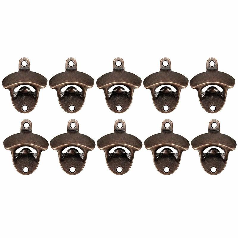 10-Pack Bottle Opener Wall Mounted Bottch Rustic Vintage Style Beer Opener Kit with Mounting Screws for Kitchen Kitchen Bar | Holes (Copper)
10-Pack Bottle Opener Wall Mounted Bottch Rustic Vintage Style Beer Opener Kit with Mounting Screws for Kitchen Kitchen Bar | Holes (Copper)
