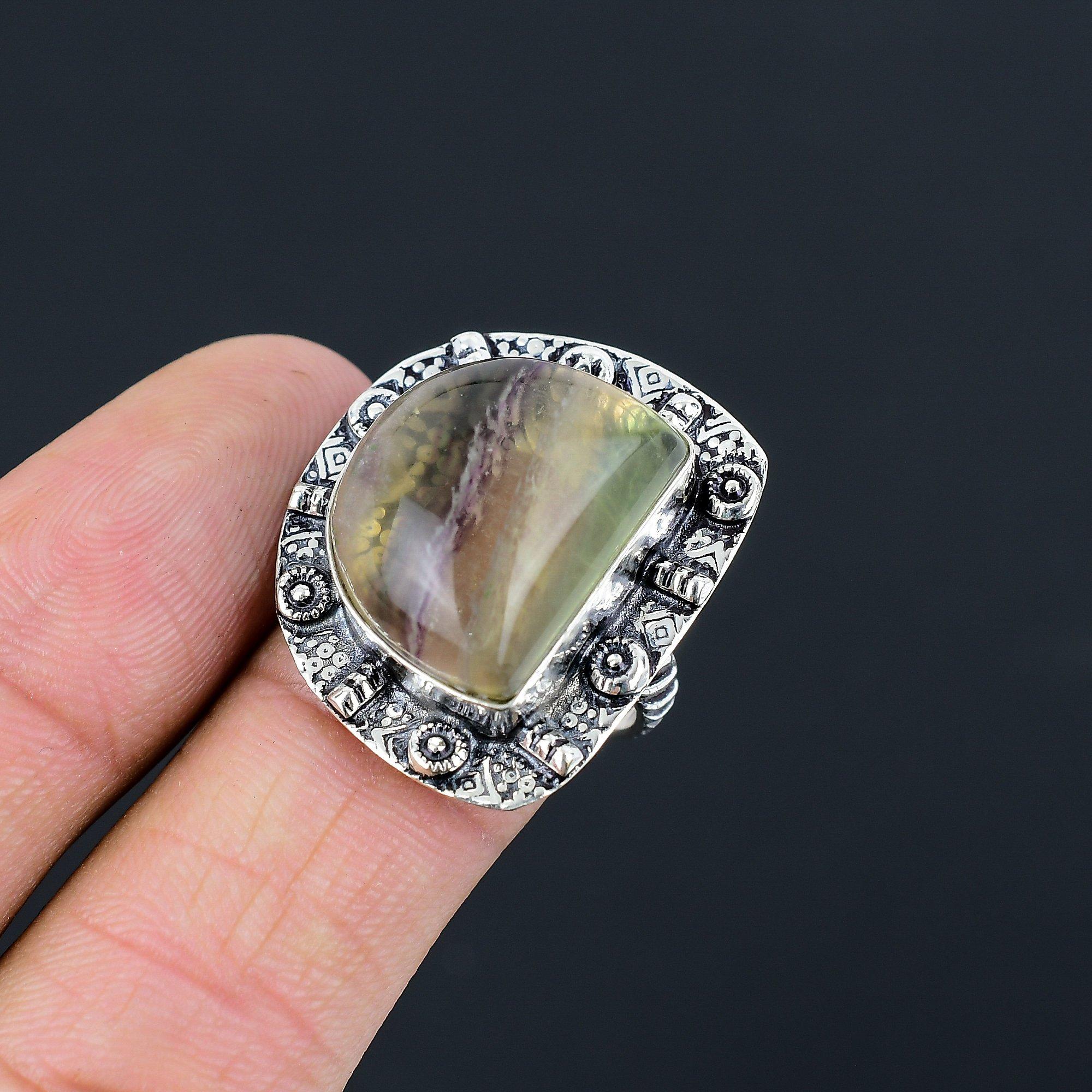 Natural Multi Fluorite Gemstone Solitaire Ring Size 9 925 Silver For Girls 9
Natural Multi Fluorite Gemstone Solitaire Ring Size 9 925 Silver For Girls 9