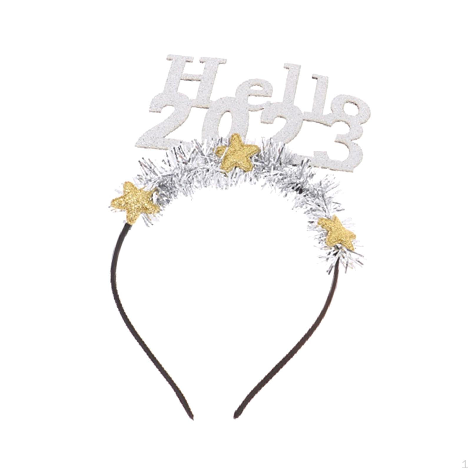Funny Happy Year Headband Photo Props for Women Girls Kids Years Eve Party Decorations Argent
Funny Happy Year Headband Photo Props for Women Girls Kids Years Eve Party Decorations Argent