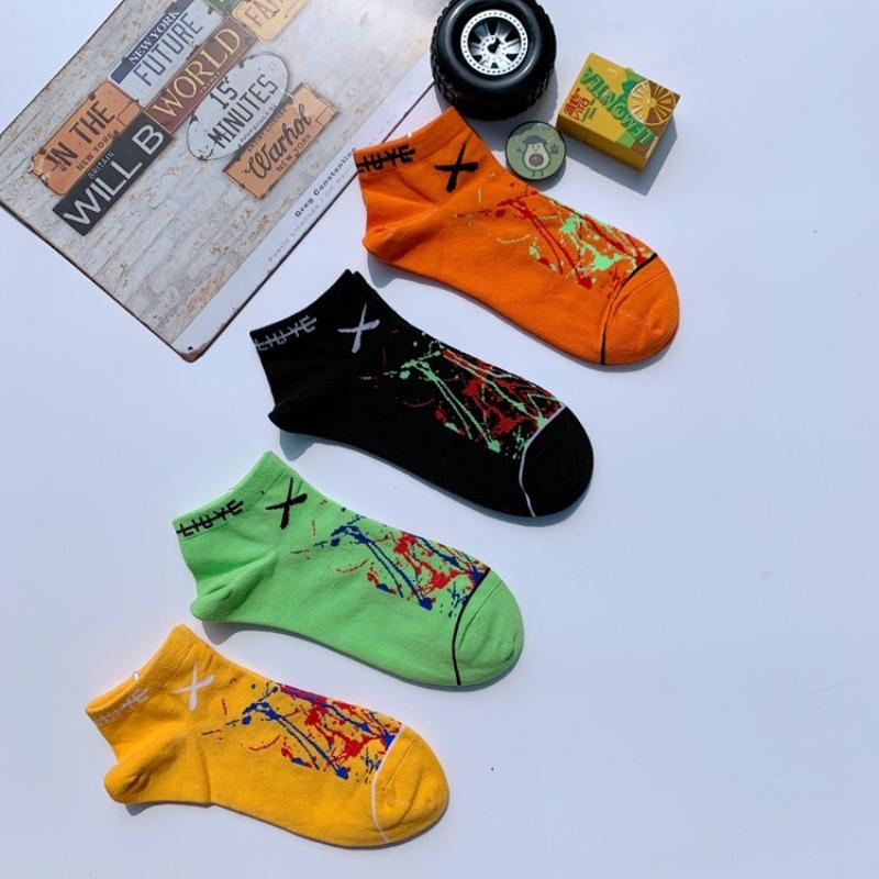 5 Pairs of Socks Men and Women Short Socks Tide College Style Hip Hop Black and White Yellow Cotton Socks 5 pairs жовтий
5 Pairs of Socks Men and Women Short Socks Tide College Style Hip Hop Black and White Yellow Cotton Socks 5 pairs жовтий