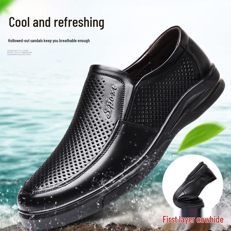Men s 2024 Breathable Leather Sandals: Hollow Casual Soft Sole Non-slip Shoes for Middle-aged & Elderly 39
Men s 2024 Breathable Leather Sandals: Hollow Casual Soft Sole Non-slip Shoes for Middle-aged & Elderly 39