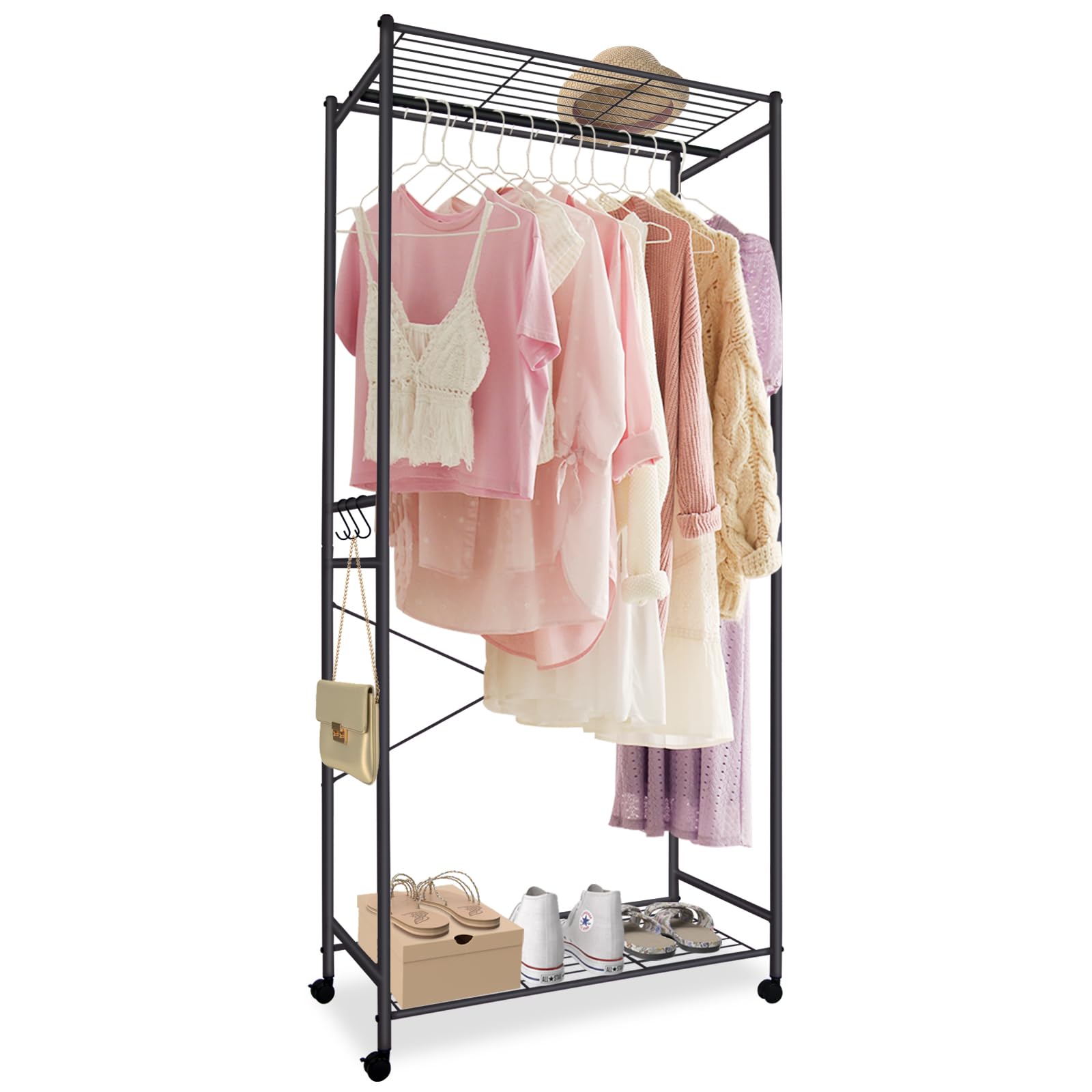 fusehome Hanger Clothes Clothing Rack with Width x Depth 40 x Height Pipe Clothes Load Clothes Clothing Black Rack, Stylish, Rack, Sturdy, Casters, чёрный
fusehome Hanger Clothes Clothing Rack with Width x Depth 40 x Height Pipe Clothes Load Clothes Clothing Black Rack, Stylish, Rack, Sturdy, Casters, чёрный