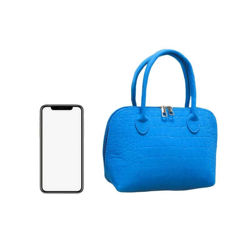 Шикарная однотонная фетровая сумка-тоут, модная ракушка, сумка для хранения - маленькая, легкая, фетровая сумка для хранения, доступна в нескольких цветах, подходит небесно-голубой
Шикарная однотонная фетровая сумка-тоут, модная ракушка, сумка для хранения - маленькая, легкая, фетровая сумка для хранения, доступна в нескольких цветах, подходит небесно-голубой