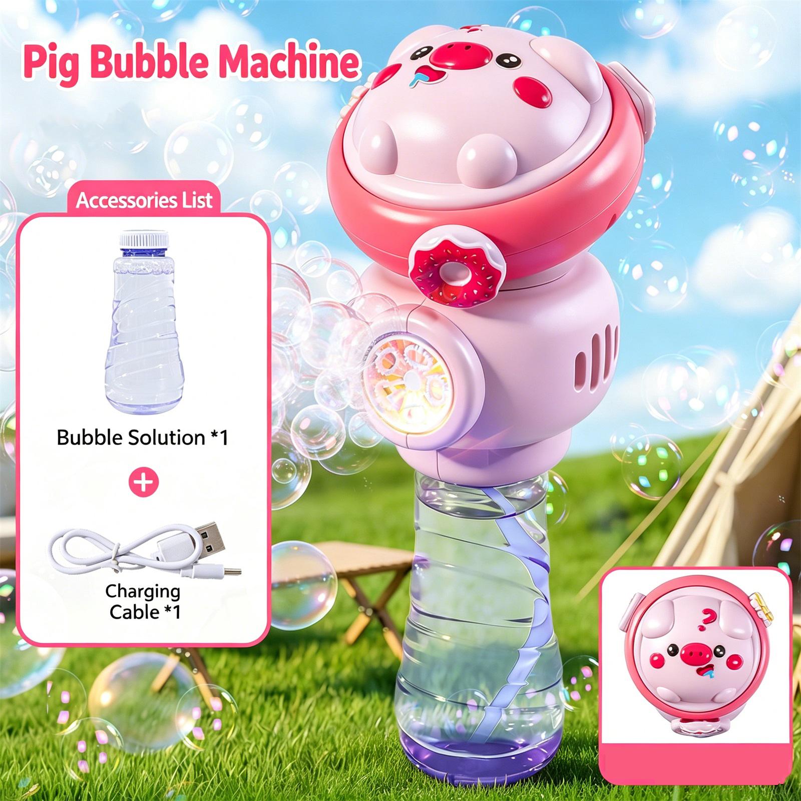 Rechargeable Bubble Machine Handheld Bubble Blower Toy with 90ml Bubble Solution Capacity Electric Bubble Wand for Outdoor Indoor Play One Size
Rechargeable Bubble Machine Handheld Bubble Blower Toy with 90ml Bubble Solution Capacity Electric Bubble Wand for Outdoor Indoor Play One Size