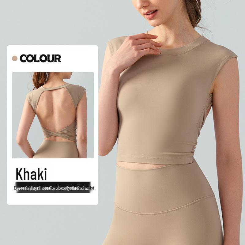 Women s Spring-Summer Yoga T-Shirt with Fixed Chest Pad, Sexy Backless Design, Short Sleeves, and Slimming Waist Extra Large хаки
Women s Spring-Summer Yoga T-Shirt with Fixed Chest Pad, Sexy Backless Design, Short Sleeves, and Slimming Waist Extra Large хаки