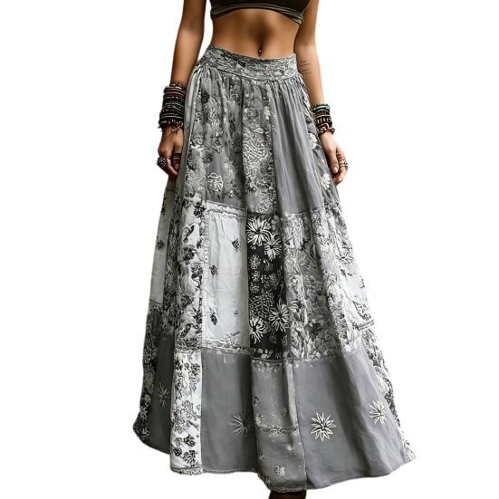 Maxi Skirt High Waisted 3D Floral Print Large Hem Long Skirt Bohemia Style Summer Slimming Skirt Work Leisure Daily Wear S F
Maxi Skirt High Waisted 3D Floral Print Large Hem Long Skirt Bohemia Style Summer Slimming Skirt Work Leisure Daily Wear S F