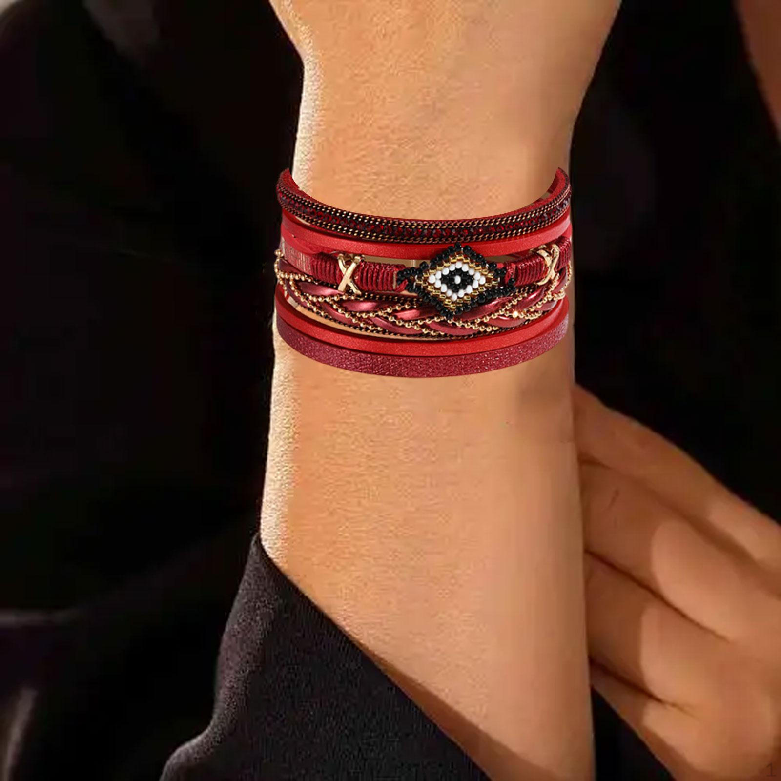 PU Leather Bangle Bracelet with Elegant And Clasp Suitable for Travel, Festivals, Getaways красный
PU Leather Bangle Bracelet with Elegant And Clasp Suitable for Travel, Festivals, Getaways красный