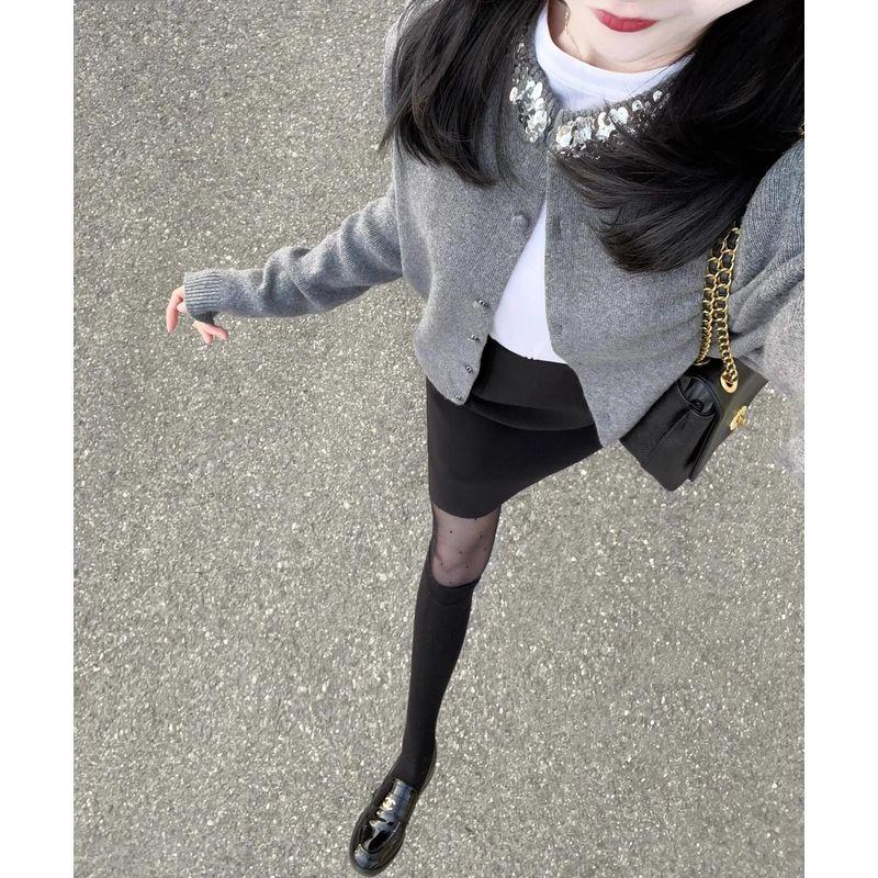 Miu Серый Фантазийный Вязаный Нежный Кардиган с Пайетками Grey S
Miu Серый Фантазийный Вязаный Нежный Кардиган с Пайетками Grey S