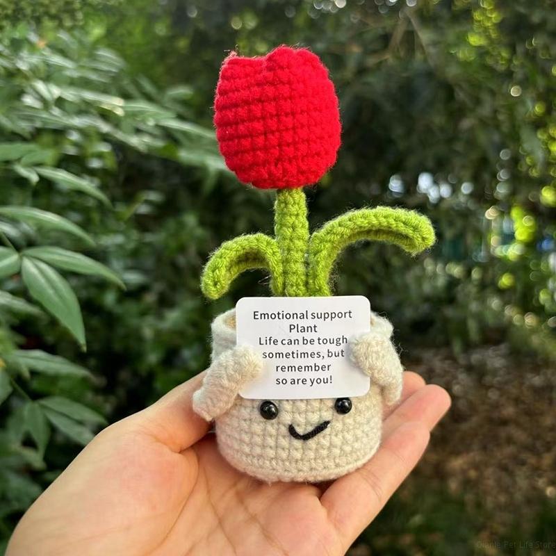 Crochet Flowers Artificial Tulip Potted Finished Hand Woven Plants Knitted Sunflower Wedding Gift for Guests Home Decoration
Crochet Flowers Artificial Tulip Potted Finished Hand Woven Plants Knitted Sunflower Wedding Gift for Guests Home Decoration