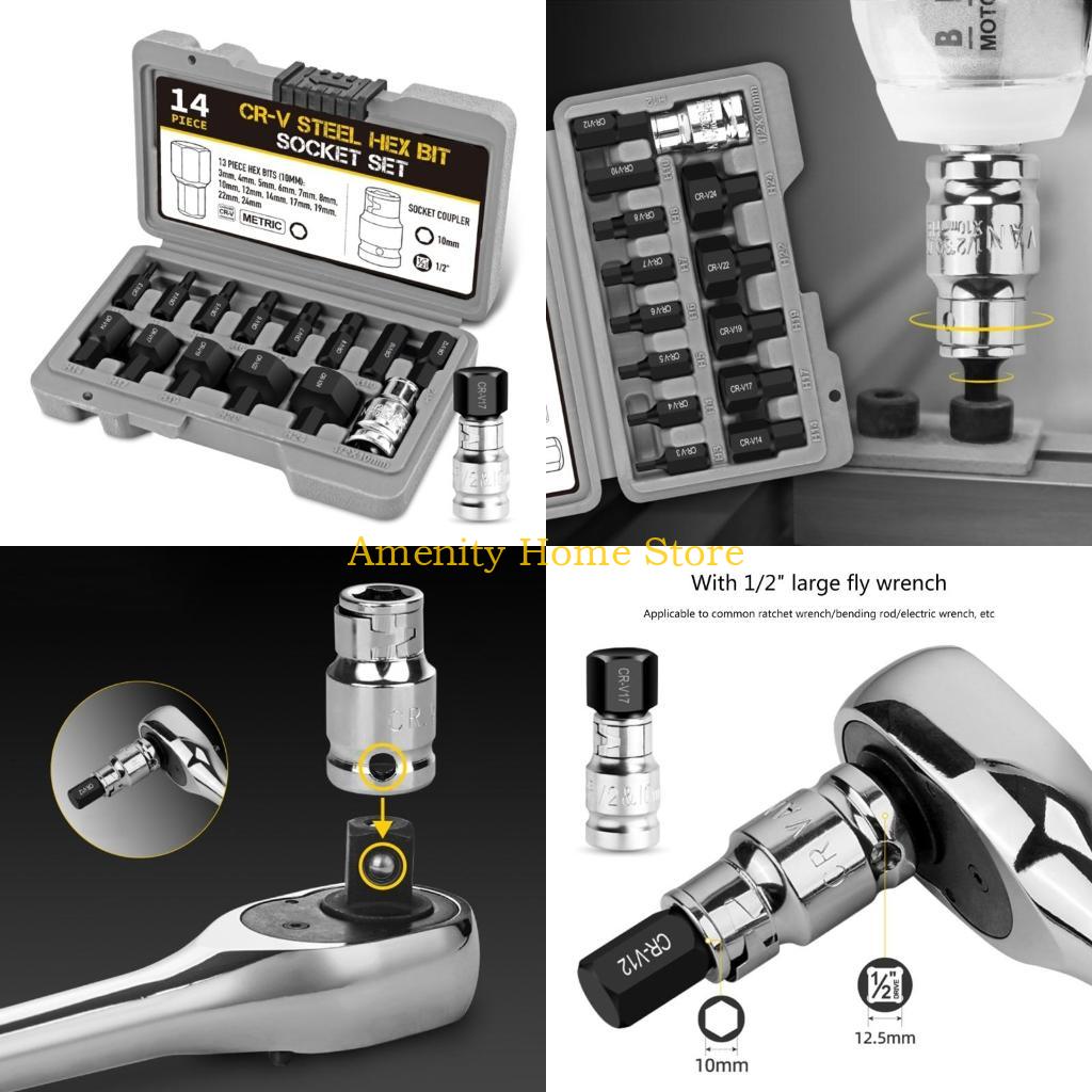 F26C Professional 14Pcs Bit Impact Socket Set Strong and Secure Connection for Enhanced Productivity Anti Slip Design China Mainland
F26C Professional 14Pcs Bit Impact Socket Set Strong and Secure Connection for Enhanced Productivity Anti Slip Design China Mainland