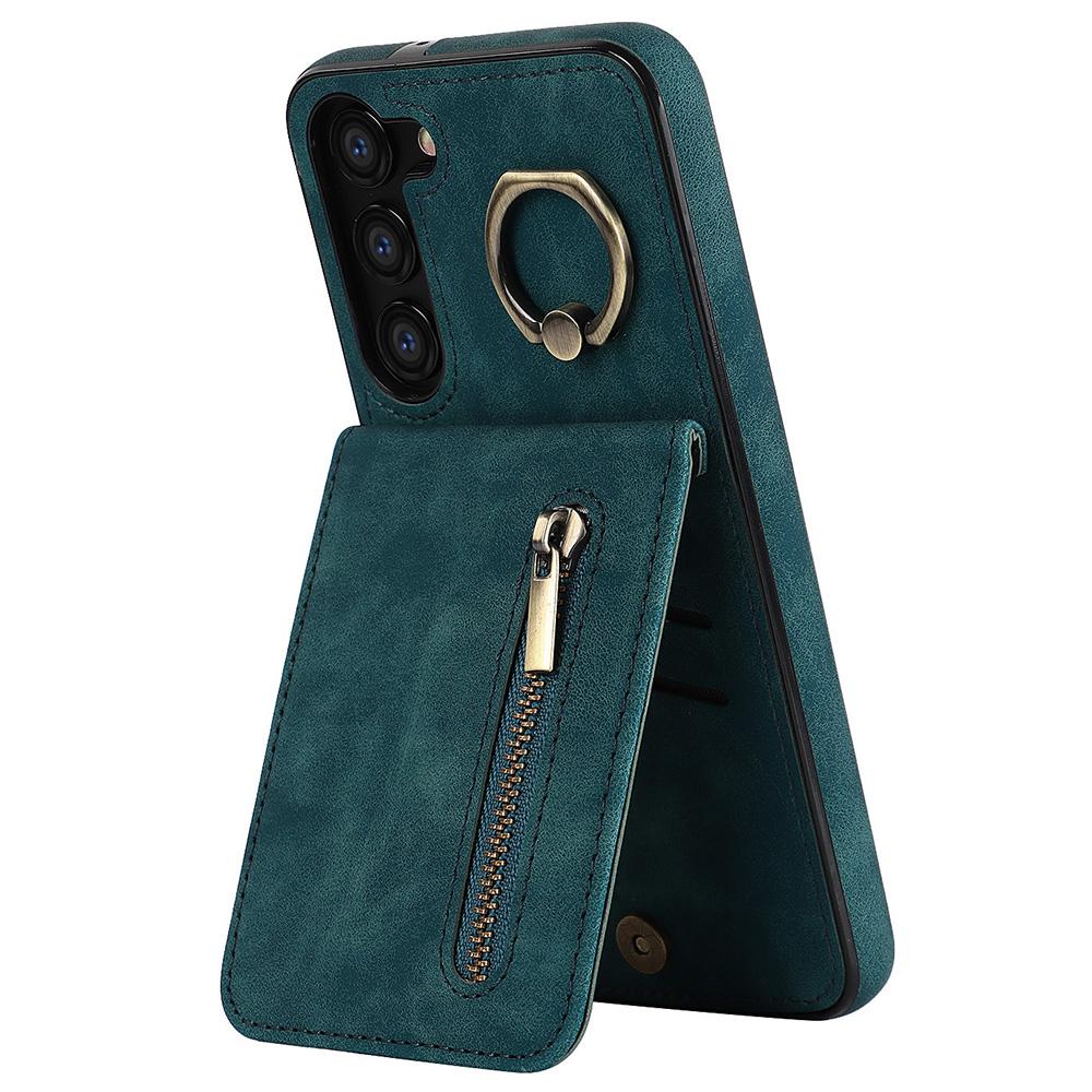 RFID Blocking Kickstand Phone Case for Samsung Galaxy S23+ Retro PU+TPU Zippered Wallet Phone Cover Blue
RFID Blocking Kickstand Phone Case for Samsung Galaxy S23+ Retro PU+TPU Zippered Wallet Phone Cover Blue