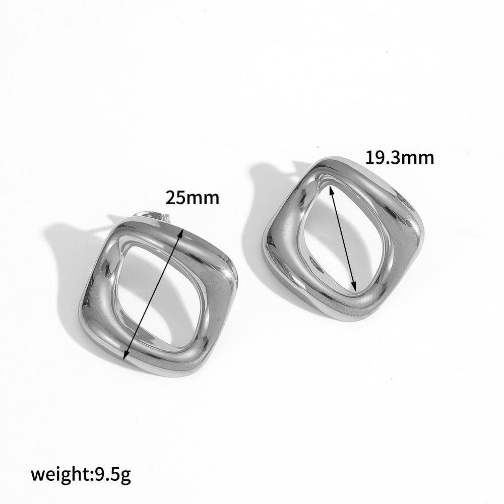 Stainless Steel Geometric Earrings For Women Fashion Minimalist Jewelry Gift For Daily Wear Square Silver
Stainless Steel Geometric Earrings For Women Fashion Minimalist Jewelry Gift For Daily Wear Square Silver