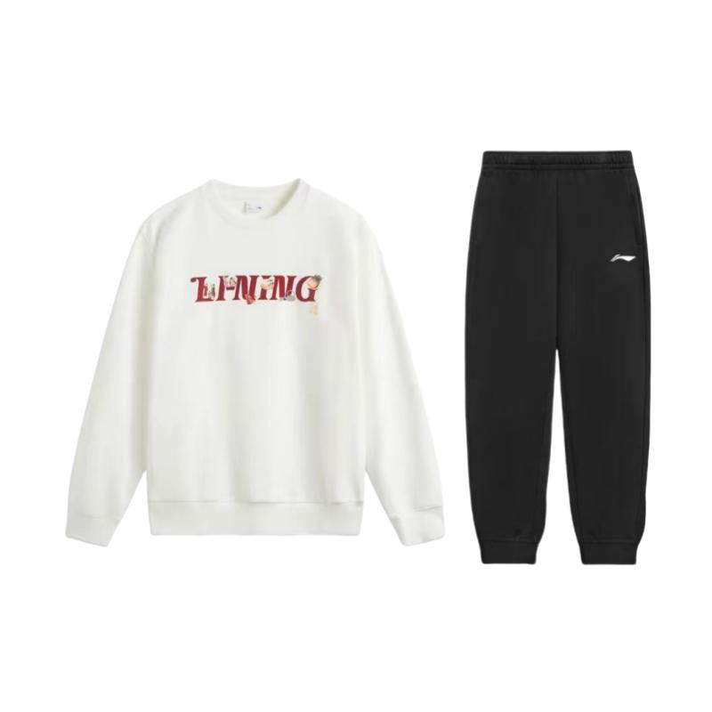 Li-Ning Round Neck Pullover Loose Simple Long Sleeve Top High Waist Cuffed Versatile Long Pants Casual Sports Suit Unisex suit AWDV247-1+AKLSG35-1
Li-Ning Round Neck Pullover Loose Simple Long Sleeve Top High Waist Cuffed Versatile Long Pants Casual Sports Suit Unisex suit AWDV247-1+AKLSG35-1