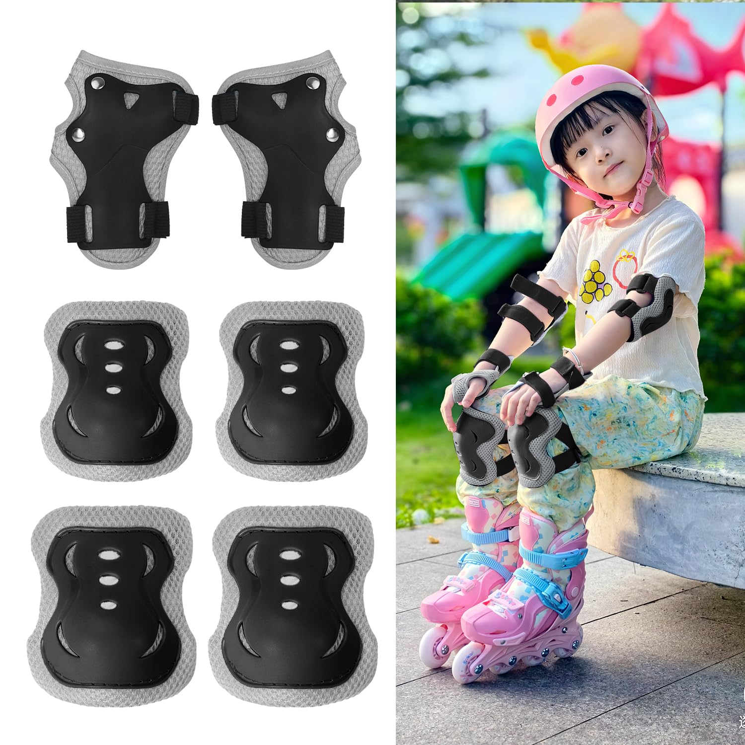 Набор защиты LittleSo для возраста Подходит для роллеров и включает и наколенники для Включает сумку для хранения Детский 6 предметов 3-12 лет, Велосипеды, Скейтборды,
Набор защиты LittleSo для возраста Подходит для роллеров и включает и наколенники для Включает сумку для хранения Детский 6 предметов 3-12 лет, Велосипеды, Скейтборды,