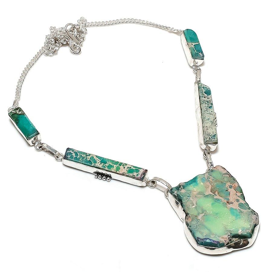 Натуральный зеленый морской осадочный яшма 925 стерлингового серебра ювелирное колье 18 i0G92
Натуральный зеленый морской осадочный яшма 925 стерлингового серебра ювелирное колье 18 i0G92