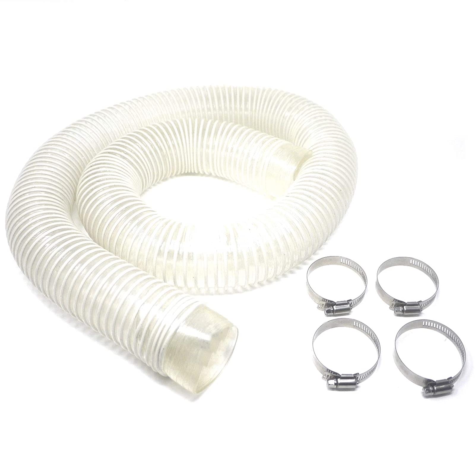 KINOKINO Flexible Hose for Dust Collector, Stainless Steel Hose and Band Set, for DIY Cyclone Dust Collector Parts (Length approx. 1.5m, Inner Diamete
KINOKINO Flexible Hose for Dust Collector, Stainless Steel Hose and Band Set, for DIY Cyclone Dust Collector Parts (Length approx. 1.5m, Inner Diamete