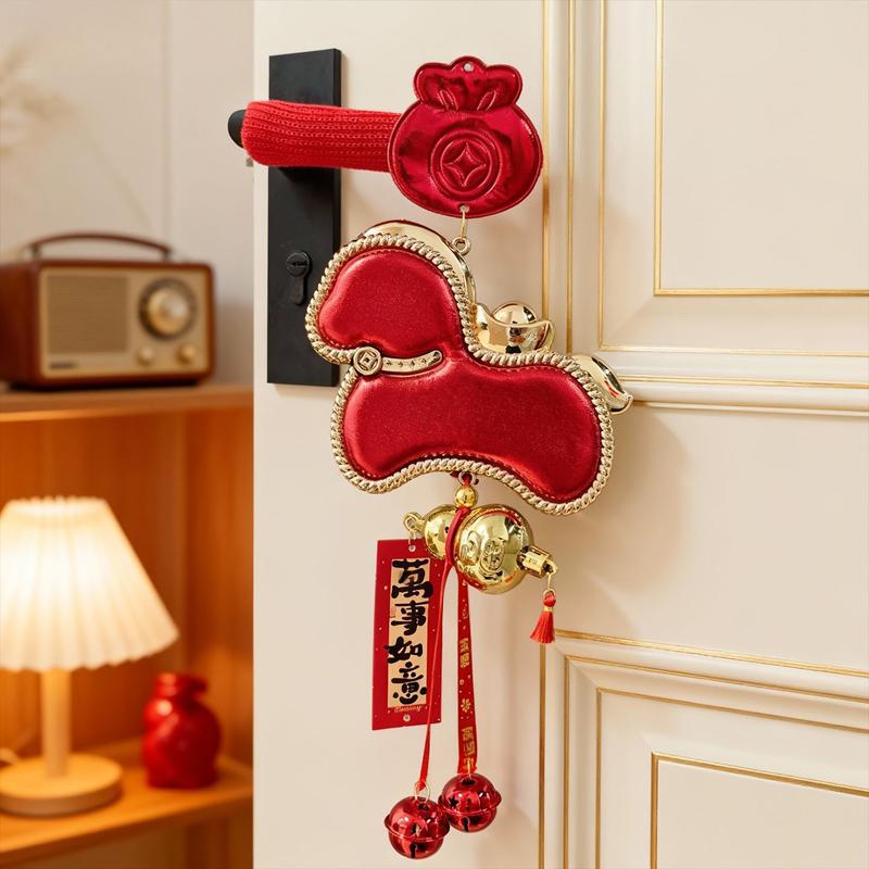 Spring Festival Pendants Lucky Leather Door Handle Cover New Year Home Entryway Decoration Pendant Accessory
Spring Festival Pendants Lucky Leather Door Handle Cover New Year Home Entryway Decoration Pendant Accessory