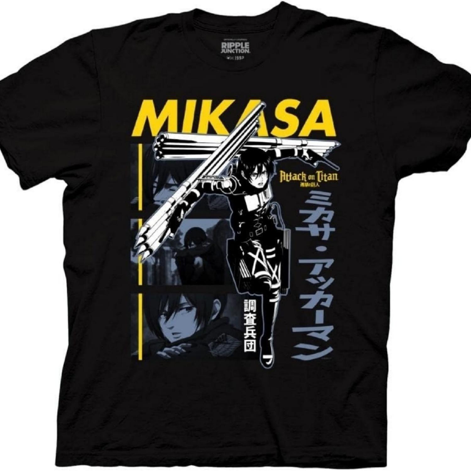 Ripple Junction Attack on Titan Men s Short Sleeve T-Shirt Mikasa Ackerman Thunder Spears Flashback Crew Officially Licensed XXXXXL
Ripple Junction Attack on Titan Men s Short Sleeve T-Shirt Mikasa Ackerman Thunder Spears Flashback Crew Officially Licensed XXXXXL