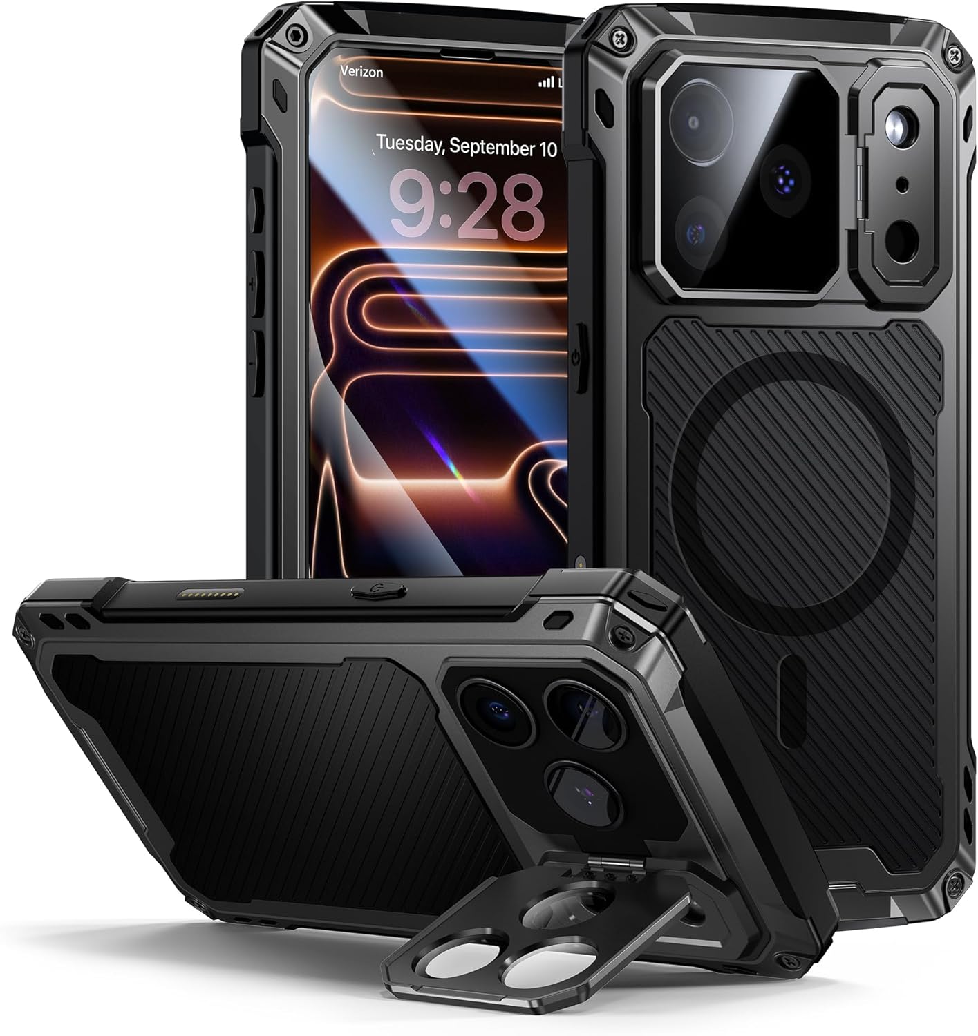 Camera Kickstand Metal Magnetic Case for IPhone 17 Air 16 15 14 Pro Max 16 Plus MagSafe Glass Screen Heavy Duty Shockproof Cover aluminum&iPhone17 чёрный
Camera Kickstand Metal Magnetic Case for IPhone 17 Air 16 15 14 Pro Max 16 Plus MagSafe Glass Screen Heavy Duty Shockproof Cover aluminum&iPhone17 чёрный