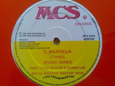 12inch Record VIVIAN JONES - Mandela / Tribute To Winnie MCS034 MCS Records 1996 UK Reggae, Ska & Dub Used
12inch Record VIVIAN JONES - Mandela / Tribute To Winnie MCS034 MCS Records 1996 UK Reggae, Ska & Dub Used