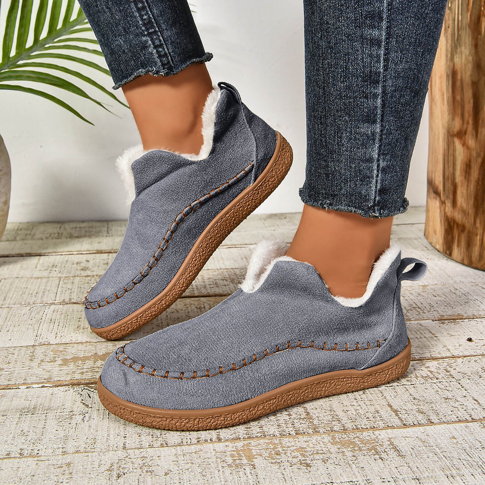 Boiled Wool Slippers Women Women S Everyday Fashionable Casual Warm Flat Solid Color Padded Thickened Cotton Pantuflas Mujer 38 сірий
Boiled Wool Slippers Women Women S Everyday Fashionable Casual Warm Flat Solid Color Padded Thickened Cotton Pantuflas Mujer 38 сірий