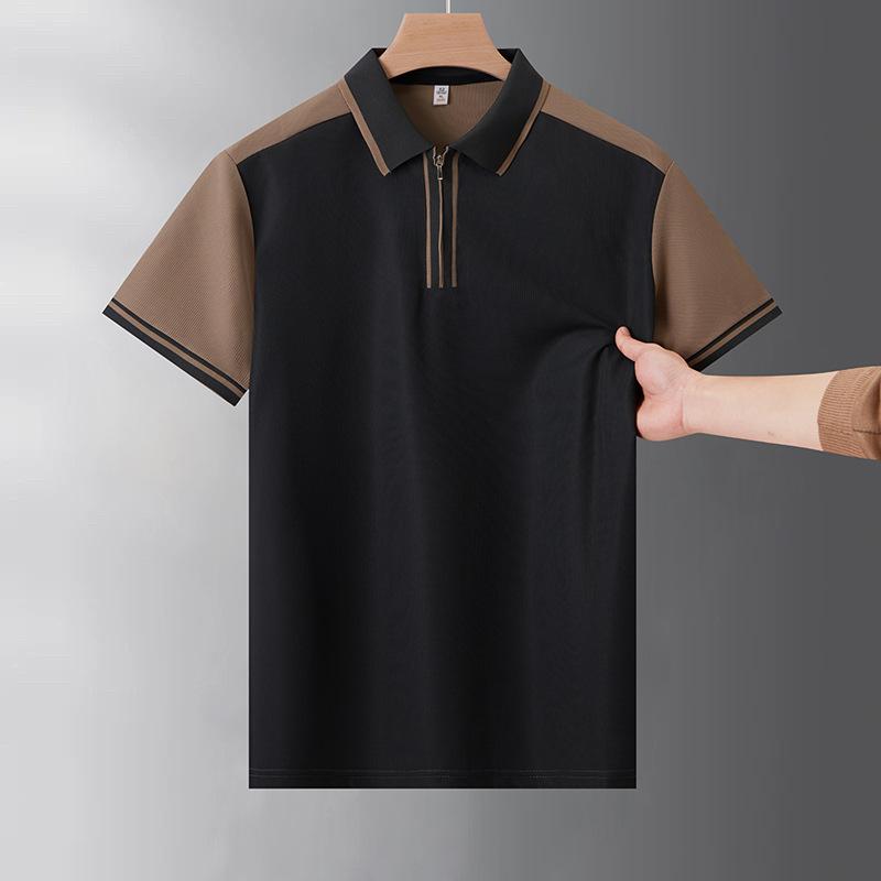Men s Black & Tan Color Block Half-Zip Short Sleeve Polo Shirt L чёрный
Men s Black & Tan Color Block Half-Zip Short Sleeve Polo Shirt L чёрный