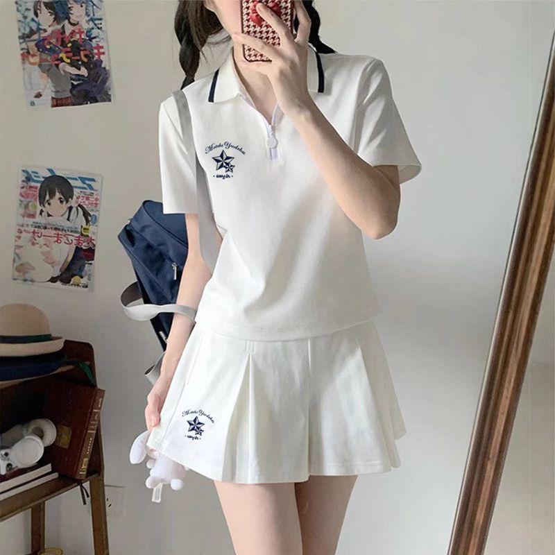 Women s Summer JK Uniform: Sweet Star Polo T-Shirt & Pleated Culottes Set S (for 70-85 lbs)
Women s Summer JK Uniform: Sweet Star Polo T-Shirt & Pleated Culottes Set S (for 70-85 lbs)