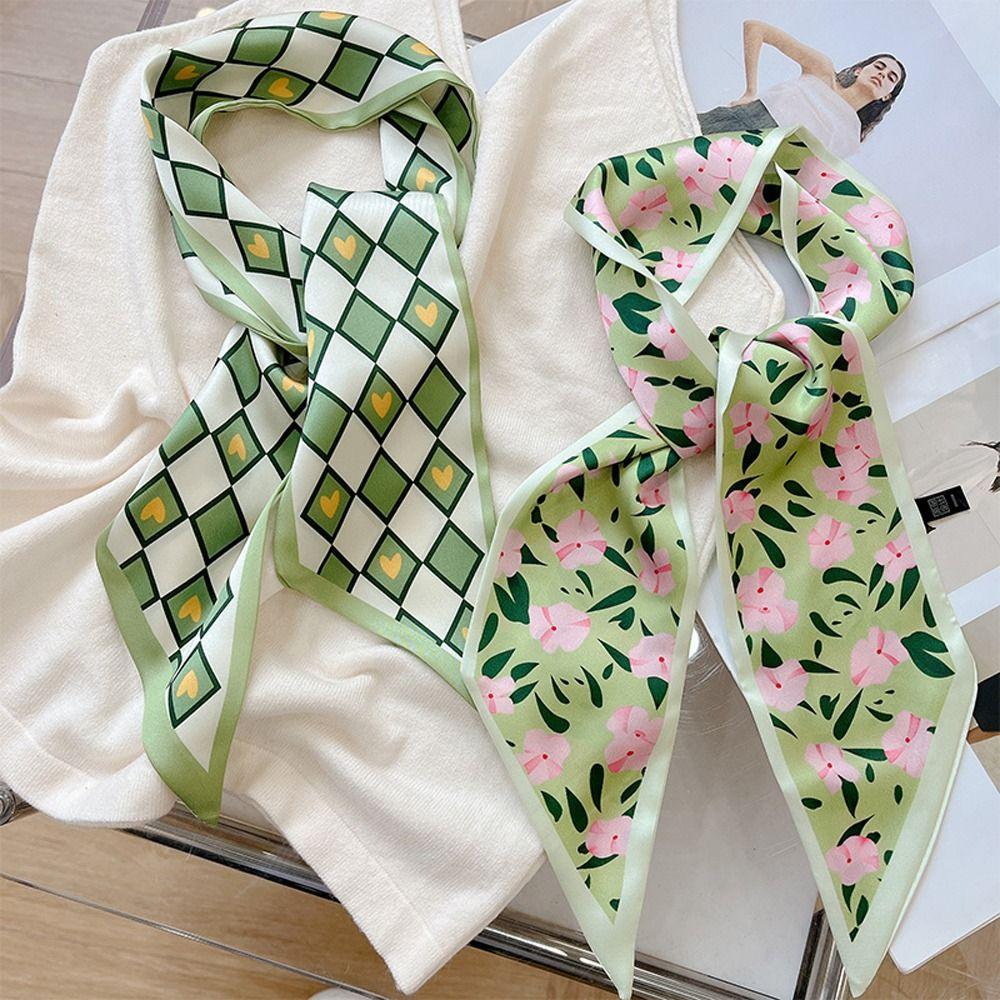 Headscarf Grid Hair Bands Long Hair Ribbon Women Hair Bands Satin Silk Scarves Flower Printed Scarf
Headscarf Grid Hair Bands Long Hair Ribbon Women Hair Bands Satin Silk Scarves Flower Printed Scarf