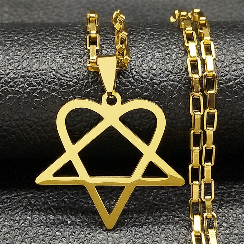 Хип-Хоп Рок Музыка Him Heartagram Звезда Сердце Ожерелье для Женщин Мужчин Нержавеющая Сталь Черный Металл Цепь Готика Панк Ювелирные Изделия
Хип-Хоп Рок Музыка Him Heartagram Звезда Сердце Ожерелье для Женщин Мужчин Нержавеющая Сталь Черный Металл Цепь Готика Панк Ювелирные Изделия