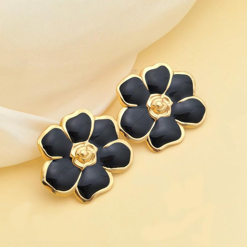 Vintage Exquisite Enamel Stainless Steel Flower Stud Earrings Women Simple Texture Temperament Drop Glaze Petal Earrings Jewelry
Vintage Exquisite Enamel Stainless Steel Flower Stud Earrings Women Simple Texture Temperament Drop Glaze Petal Earrings Jewelry