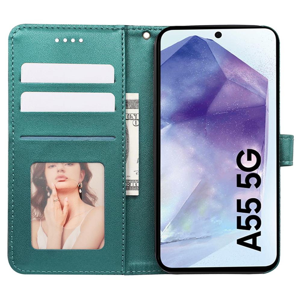 For Samsung Galaxy A55 5G Case Cubic Grid Imprint PU Leather Wallet Phone Cover Green
For Samsung Galaxy A55 5G Case Cubic Grid Imprint PU Leather Wallet Phone Cover Green