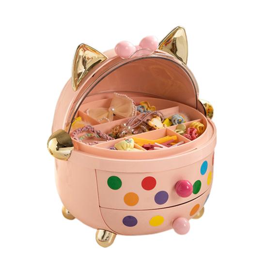 Cute Cat Shaped Storage Box with Transparent Dust-Proof Cover Large Capacity Jewelry Hair Accessories Cosmetics Organizer with Drawer for Bedroom рожевий
Cute Cat Shaped Storage Box with Transparent Dust-Proof Cover Large Capacity Jewelry Hair Accessories Cosmetics Organizer with Drawer for Bedroom рожевий