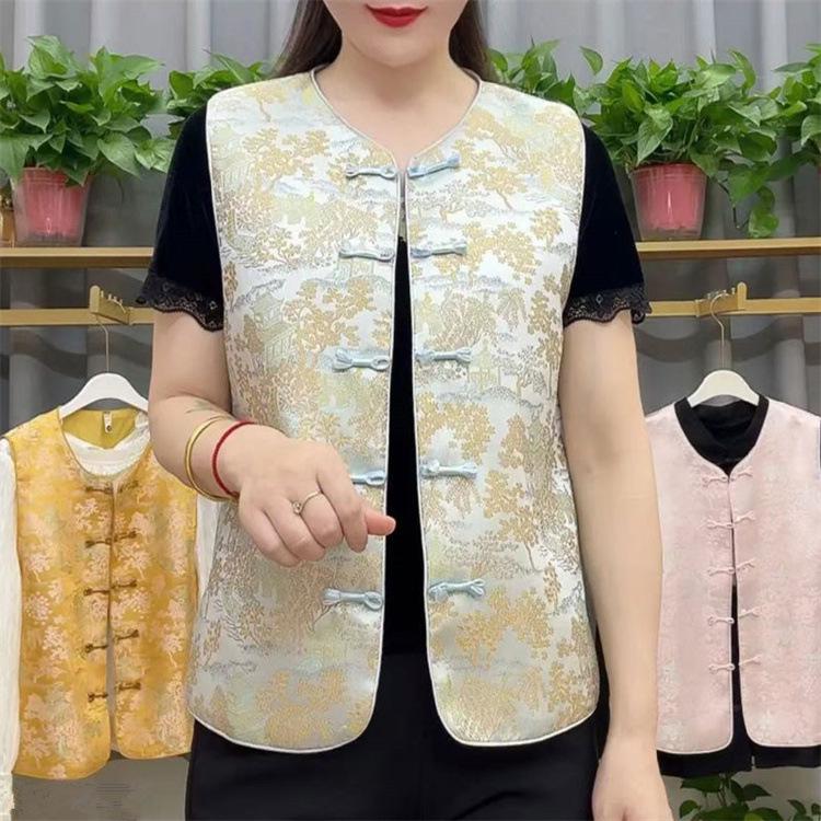 Mom s 2026 Chinese-Style Spring & Autumn Vest: Elegant National Design for Middle-Aged and Elderly Women 2XL for 125-135 lbs світло-зелений колір
Mom s 2026 Chinese-Style Spring & Autumn Vest: Elegant National Design for Middle-Aged and Elderly Women 2XL for 125-135 lbs світло-зелений колір