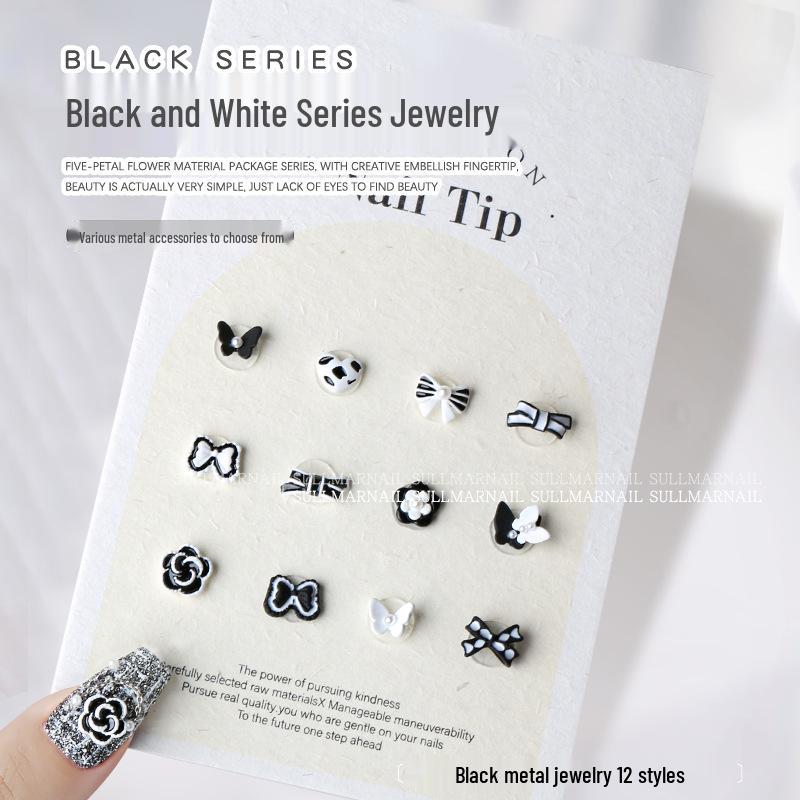 Nail Art Metal Decorations: Black & White Bow, Pearl Butterfly & Camellia Set (5 Pcs)
Nail Art Metal Decorations: Black & White Bow, Pearl Butterfly & Camellia Set (5 Pcs)