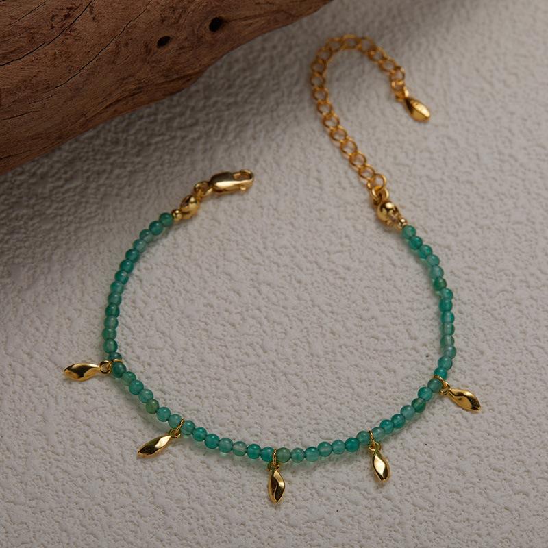Trendy Design S925 Sterling Silver Natural Green Chalcedony Colored Treasure Bracelet Women S Simple And Versatile Handmade String Green Round Beads
Trendy Design S925 Sterling Silver Natural Green Chalcedony Colored Treasure Bracelet Women S Simple And Versatile Handmade String Green Round Beads