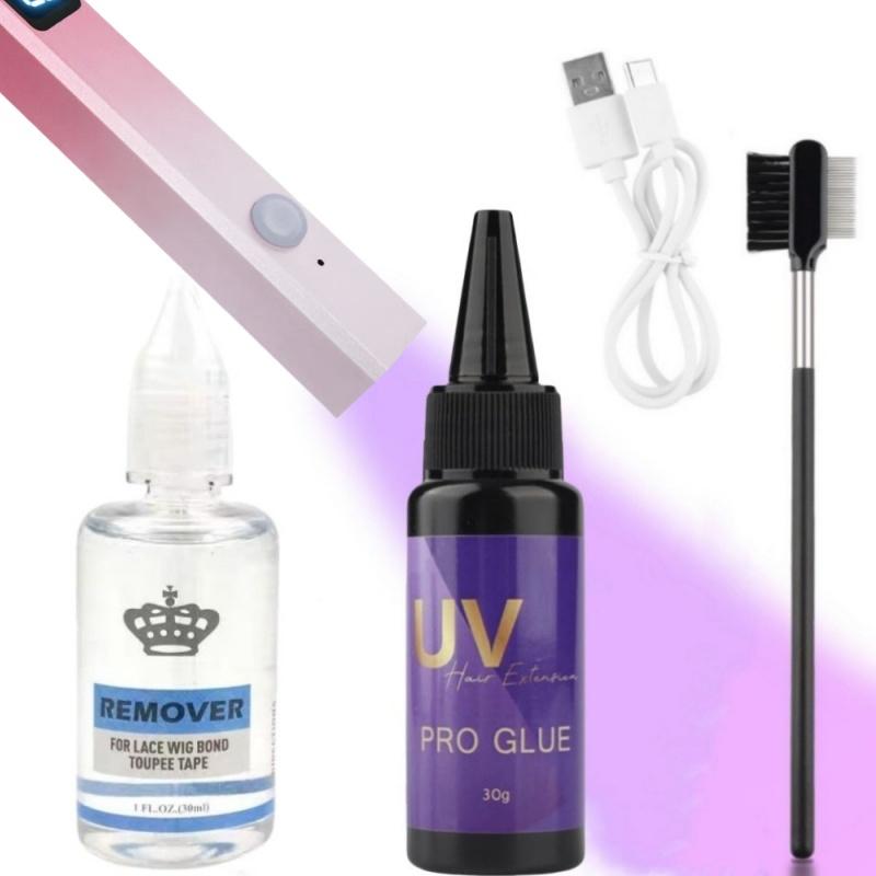 Pro UV Extension Kit: UV Lamp, Glue & Remover | Fast-Curing Invisible Bonds for Salon Results | Safe for Home/Salon A Set
Pro UV Extension Kit: UV Lamp, Glue & Remover | Fast-Curing Invisible Bonds for Salon Results | Safe for Home/Salon A Set