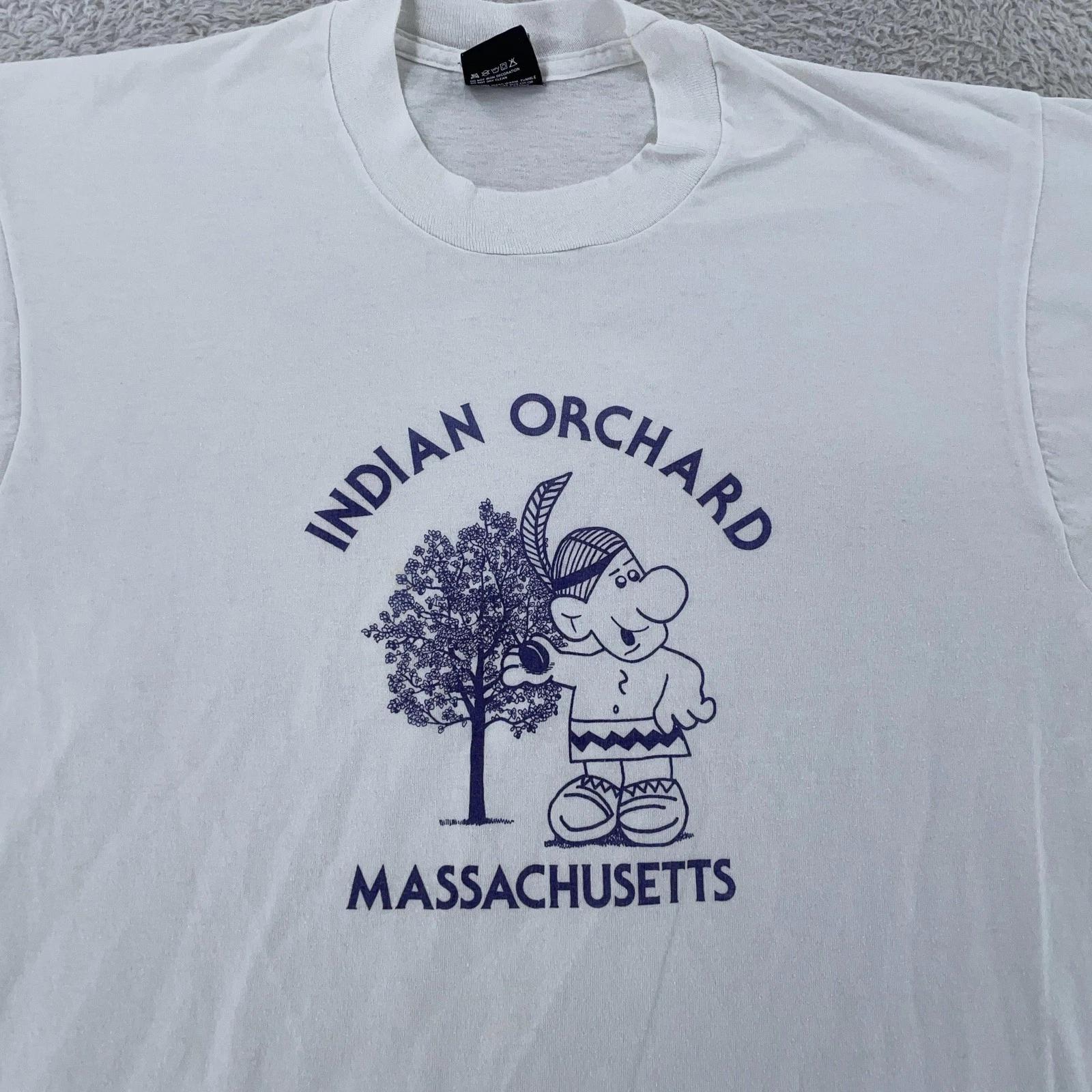 Vintage Indian Orchard Shirt Mens M/L White Massachusetts Cartoon Tee 90s USA 4XL
Vintage Indian Orchard Shirt Mens M/L White Massachusetts Cartoon Tee 90s USA 4XL
