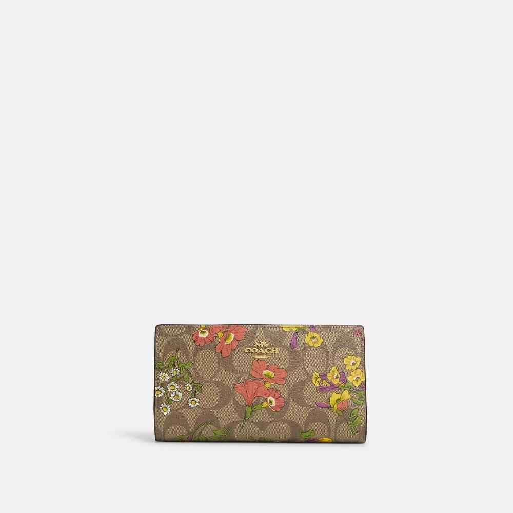 Тонкий кошелек Coach на молнии из фирменной парусины с цветочным принтом, золотистый, хаки, разноцветный
Тонкий кошелек Coach на молнии из фирменной парусины с цветочным принтом, золотистый, хаки, разноцветный