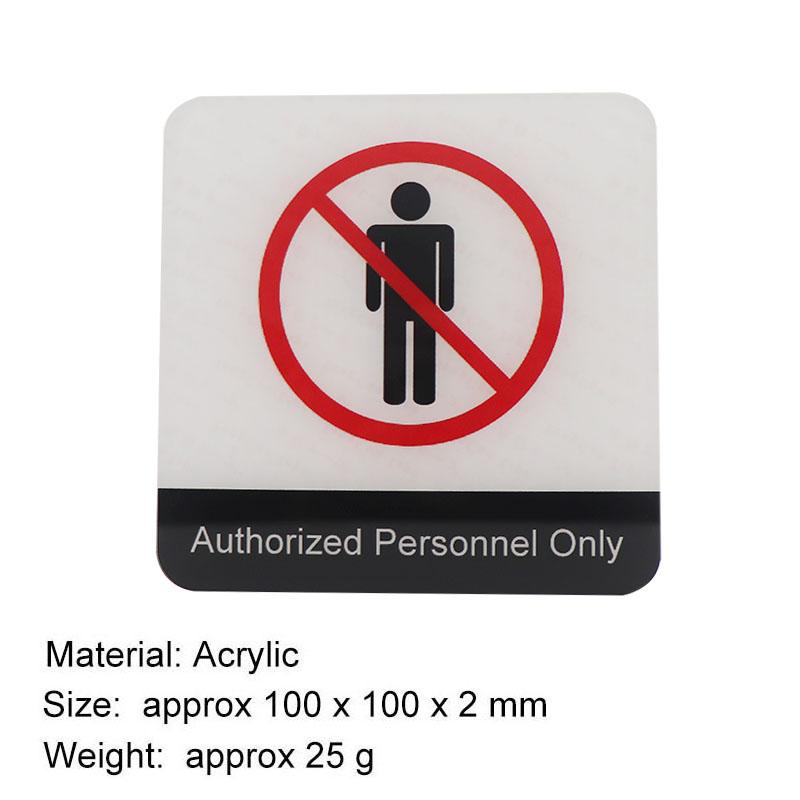 Authorized Personnel Only Signs Sticker Public Place Acrylic Wall Stickers Prohibition Badge Notice Store inside Warning Plaque black
Authorized Personnel Only Signs Sticker Public Place Acrylic Wall Stickers Prohibition Badge Notice Store inside Warning Plaque black