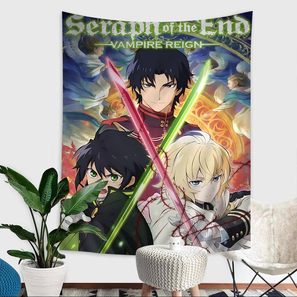 Japanese Seraph Of The End Cartoon Tapestry Art Science Fiction Room Home Decor Wall Hanging Home Decor 74x94cm(29x37in)
Japanese Seraph Of The End Cartoon Tapestry Art Science Fiction Room Home Decor Wall Hanging Home Decor 74x94cm(29x37in)