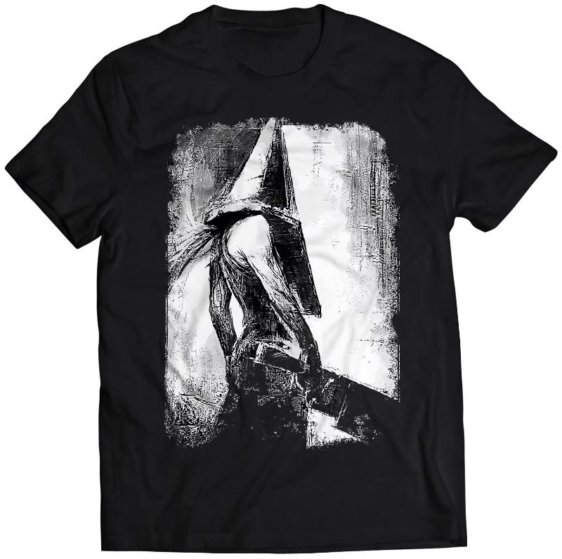 Летний унисекс и женский свободный дышащий топ-футболка Pyramid Head Silent Hill вдохновленный высококачественный унисекс футболка S
Летний унисекс и женский свободный дышащий топ-футболка Pyramid Head Silent Hill вдохновленный высококачественный унисекс футболка S
