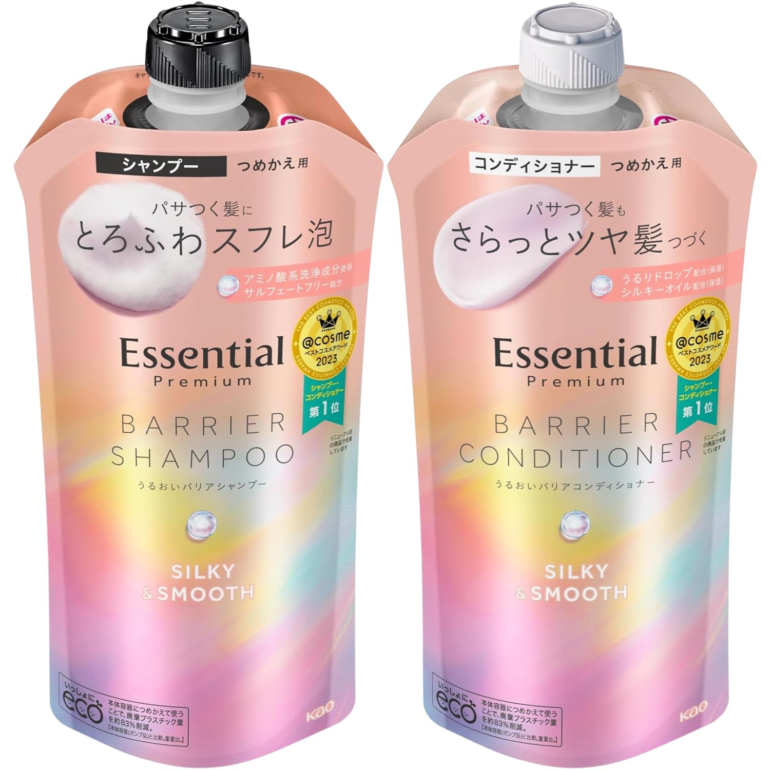 Essential Shampoo and Conditioner Silky 340ml Refill, & Smooth, розовый
Essential Shampoo and Conditioner Silky 340ml Refill, & Smooth, розовый