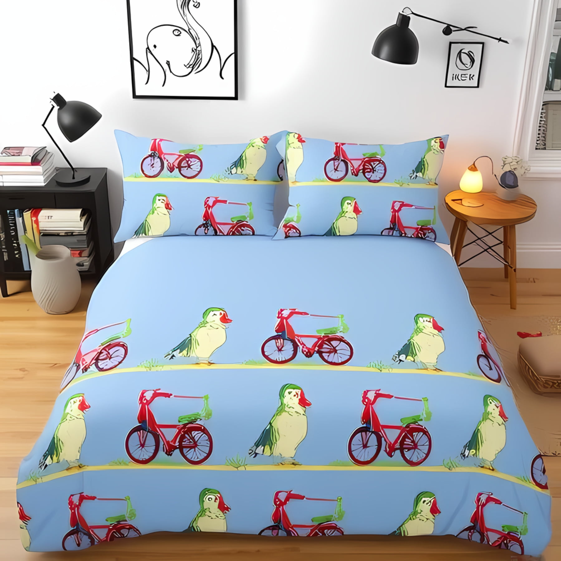 Soft Duvet Cover English Watercolor White Bicycle featuring Beautiful Flower Basket on Vintage City Quen Sized Dimensions Soft Duvet Cover Warm plus 100*200cm Single
Soft Duvet Cover English Watercolor White Bicycle featuring Beautiful Flower Basket on Vintage City Quen Sized Dimensions Soft Duvet Cover Warm plus 100*200cm Single
