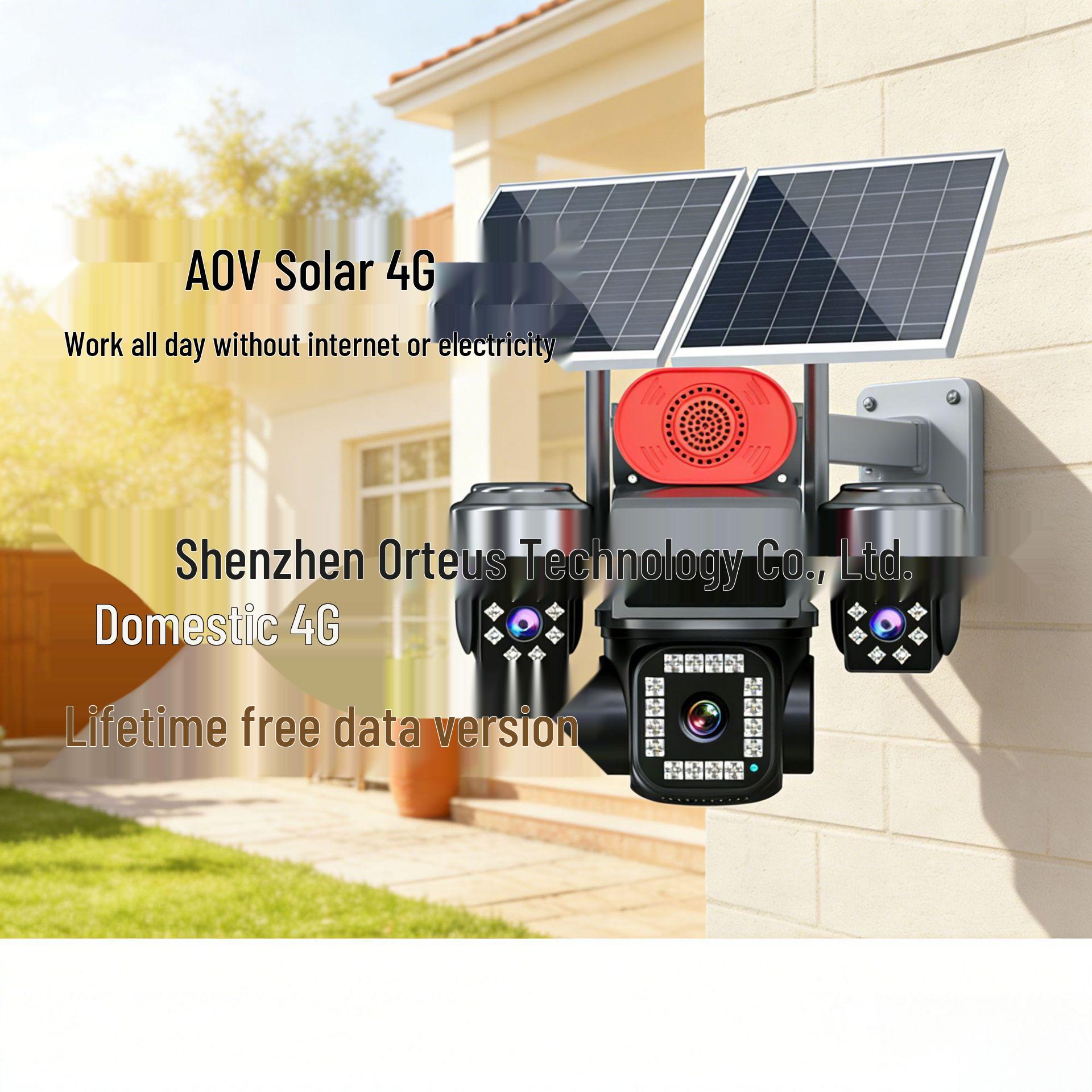 4G Solar Camera with Lifetime Free Data, Low Power, All-Day Recording, 4-Lens, No Network or Power Needed Custom without solar panel
4G Solar Camera with Lifetime Free Data, Low Power, All-Day Recording, 4-Lens, No Network or Power Needed Custom without solar panel