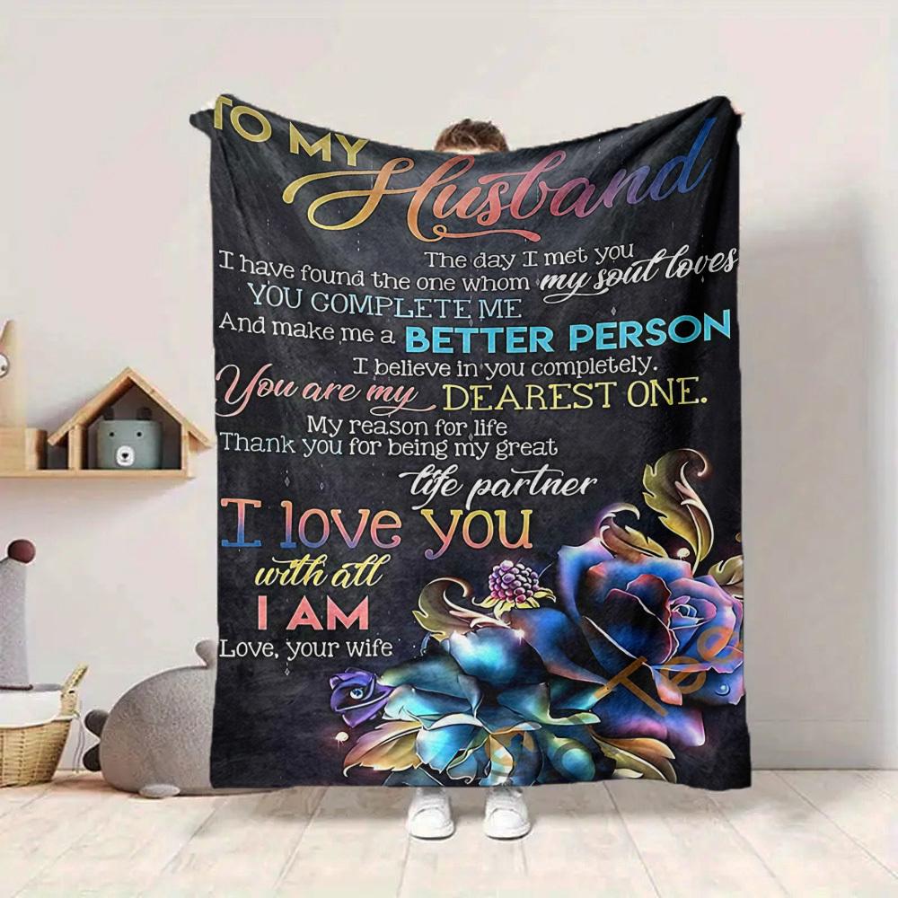 1pc Love Quotes for Husband Blanket - Perfect Gift for Birthdays, Christmas & Halloween- Soft, Warm & Versatile yy250909177 75x90cm
1pc Love Quotes for Husband Blanket - Perfect Gift for Birthdays, Christmas & Halloween- Soft, Warm & Versatile yy250909177 75x90cm