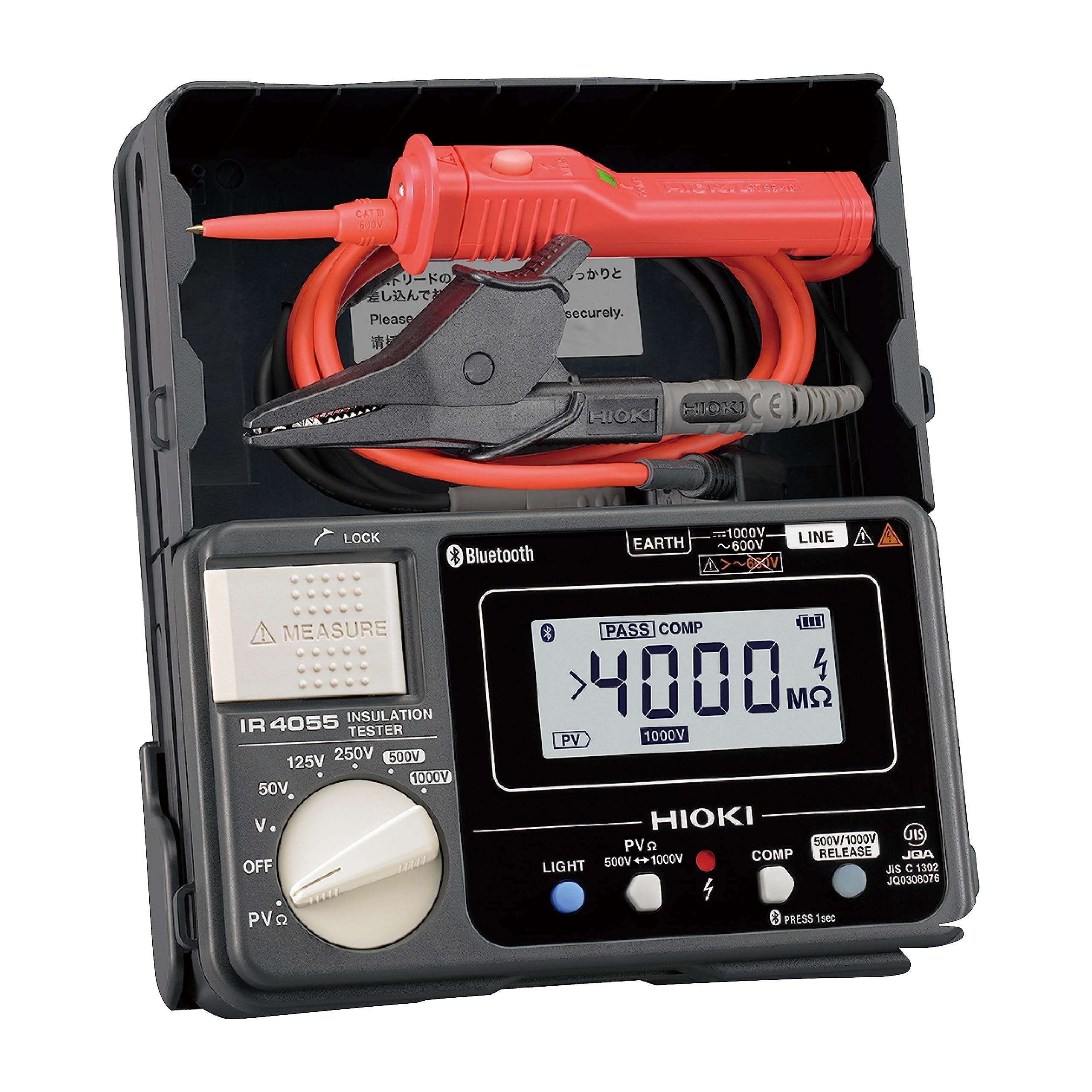 HIOKI Insulation Resistance Meter Megger Tester Solar PV Made in Japan JIS Certified Digital 5 Range 50V 125V 250V 500V 1000V IR4055-11 чорний
HIOKI Insulation Resistance Meter Megger Tester Solar PV Made in Japan JIS Certified Digital 5 Range 50V 125V 250V 500V 1000V IR4055-11 чорний