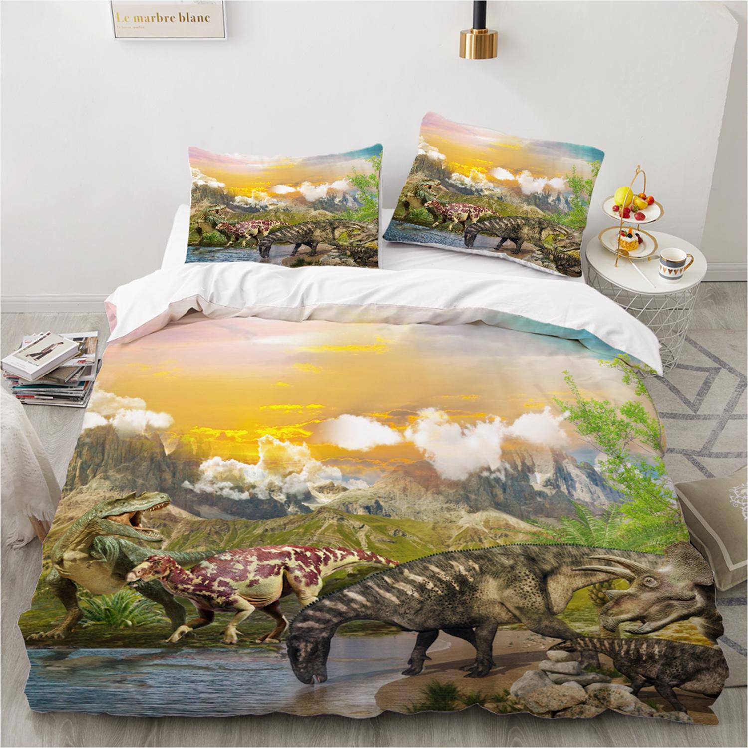 Cartoon T-Rex Duvet Cover Set 140x200 240x220cm - Boys Bedding Set with Pillowcases Soft Fiber Bed Linen for Kids Youth 260x220 (50x80cm x2
Cartoon T-Rex Duvet Cover Set 140x200 240x220cm - Boys Bedding Set with Pillowcases Soft Fiber Bed Linen for Kids Youth 260x220 (50x80cm x2