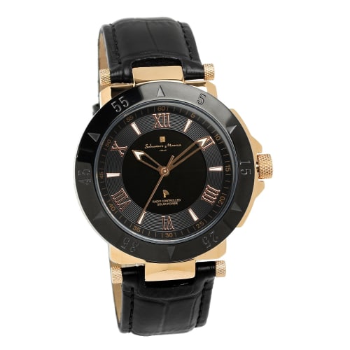 Salvatore Marra Men s Watch, Pink Gold, Black, Radio-Controlled Solar, Leather Strap, SM18112S-PGBK
Salvatore Marra Men s Watch, Pink Gold, Black, Radio-Controlled Solar, Leather Strap, SM18112S-PGBK